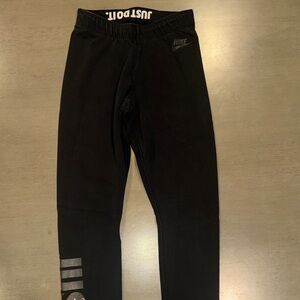 Nike Black Leggings with Silver Accents
